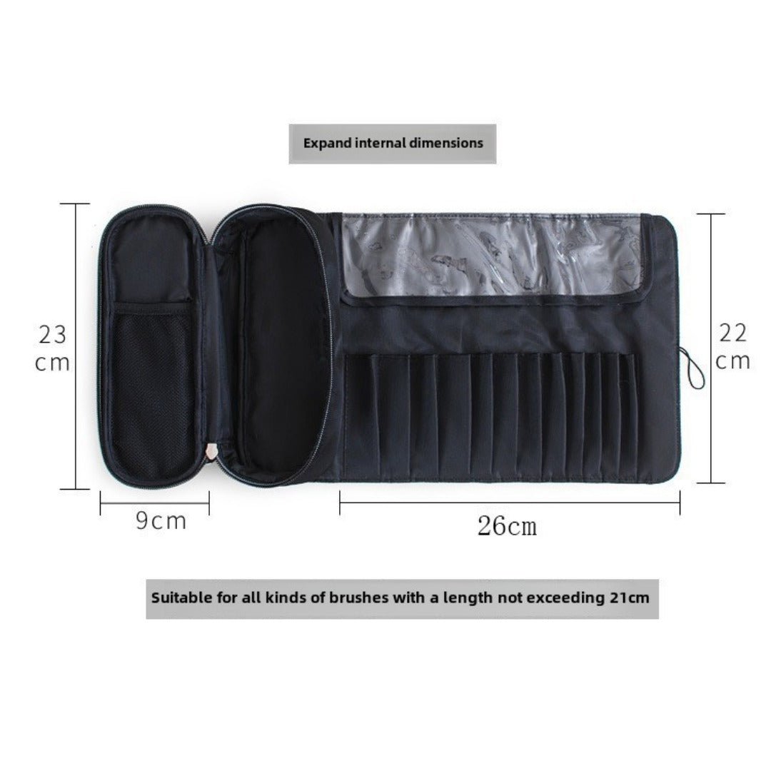 Multi-Function Folding Beauty & Brush Bag for travel size essentials