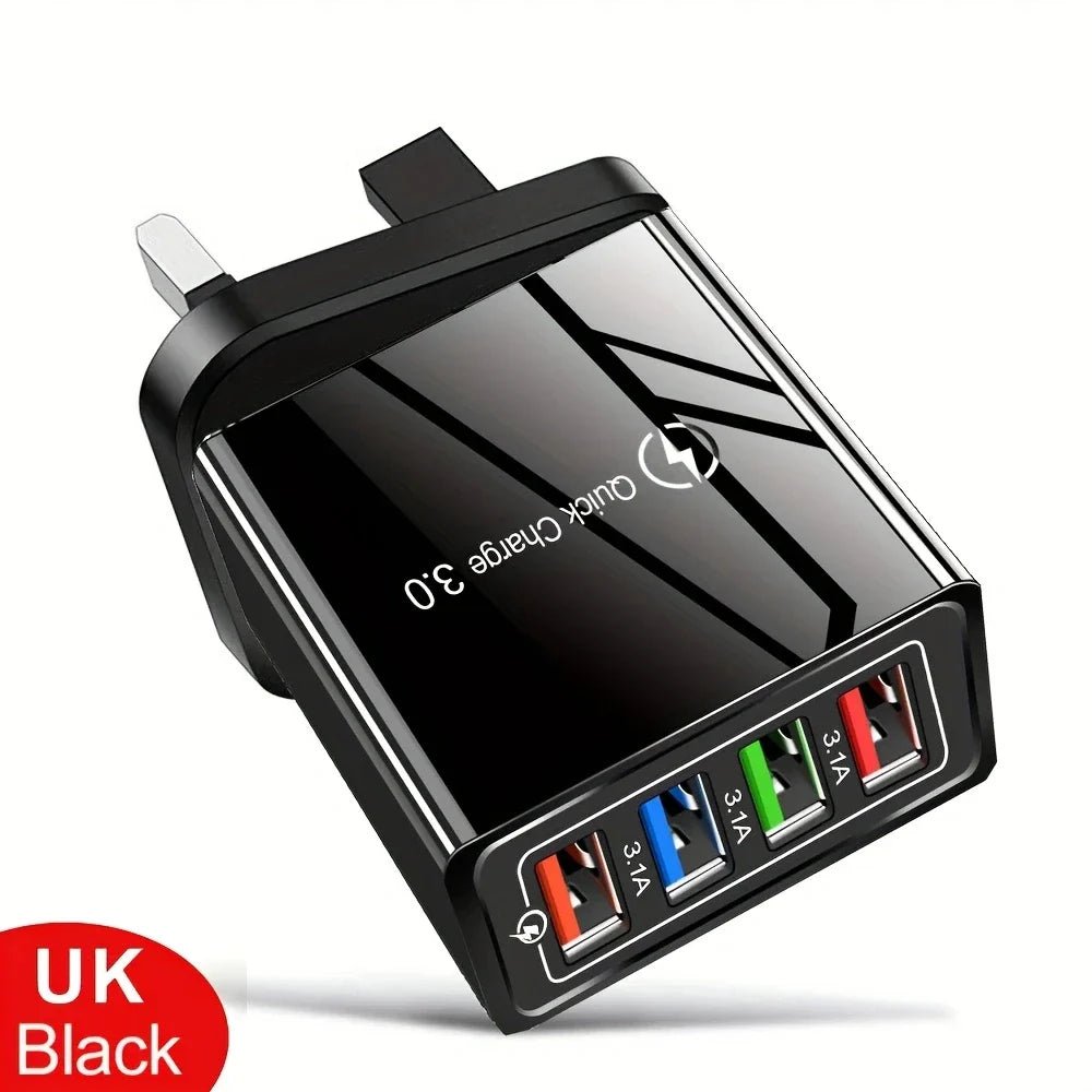 Multi-Port Travel Fast Charger (4-Port) with Quick Charge 3.0