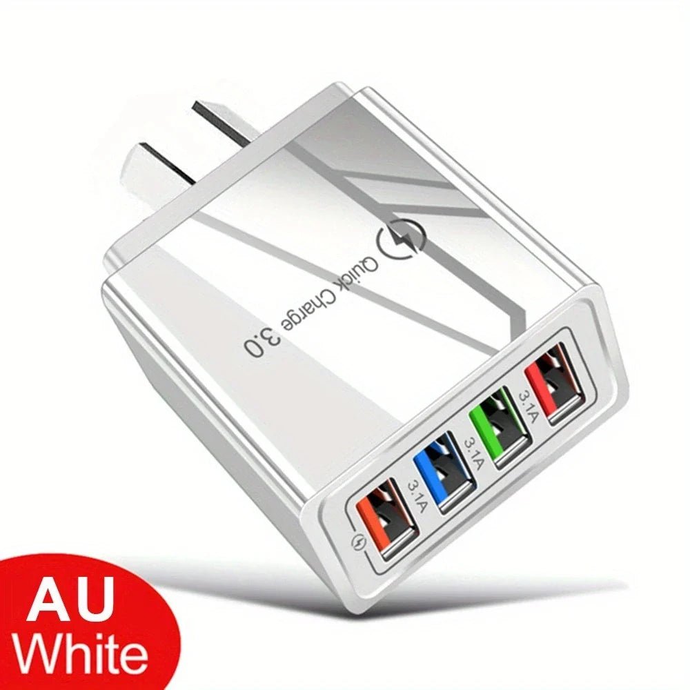 Multi-Port Travel Fast Charger (4-Port) with Quick Charge 3.0