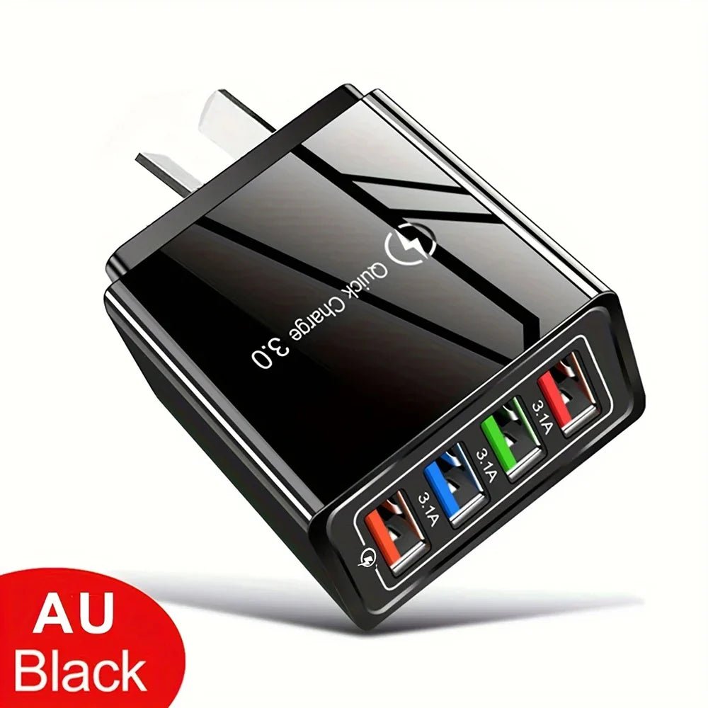 Multi-Port Travel Fast Charger (4-Port) for travel size essentials
