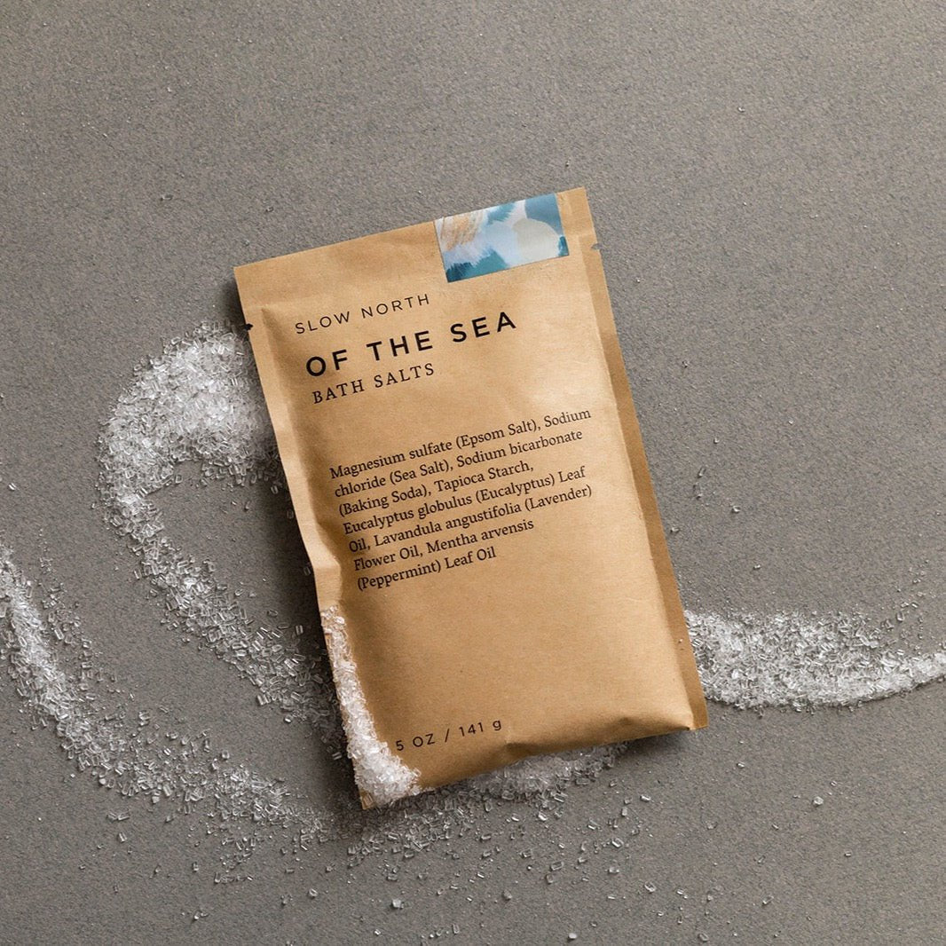 Of The Sea Bath Salts - 5 oz Single in eco-friendly packaging