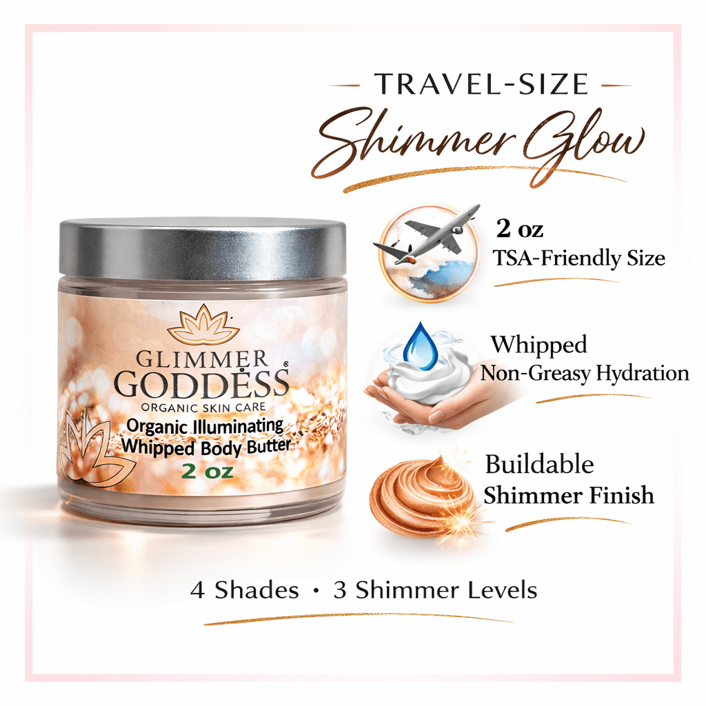 Organic Shimmering Body Butter (2 oz) - 3ozs