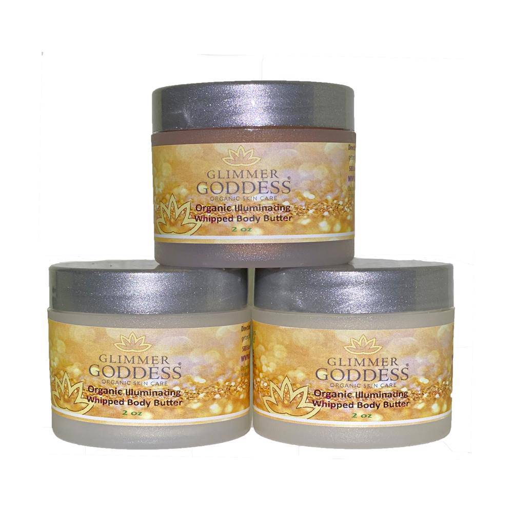 Organic Shimmering Body Butter Trio (3 x 2 oz) - 3ozs