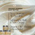 Organic Shimmering Body Butter Trio (3 x 2 oz) - 3ozs