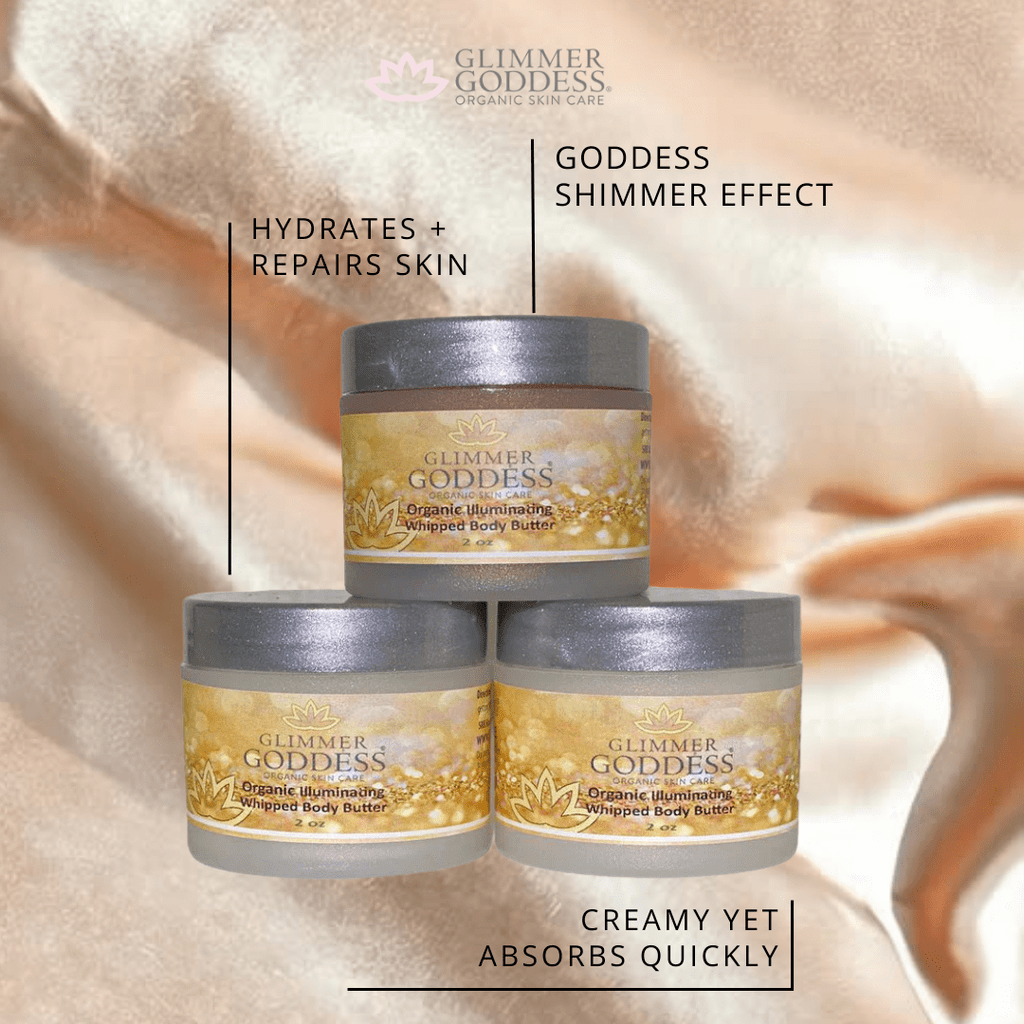 Organic Shimmering Body Butter Trio (3 x 2 oz) - 3ozs