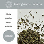 Peppermint Mini Tea Tube – Crisp Herbal Blend (5 Sachets) dried leaves