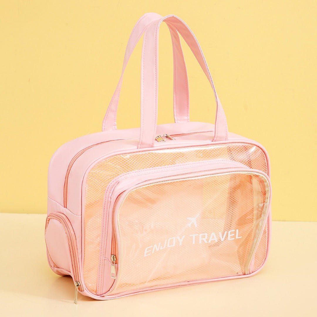 The Shoreline Transparent Wet/Dry Bag for travel size essentials