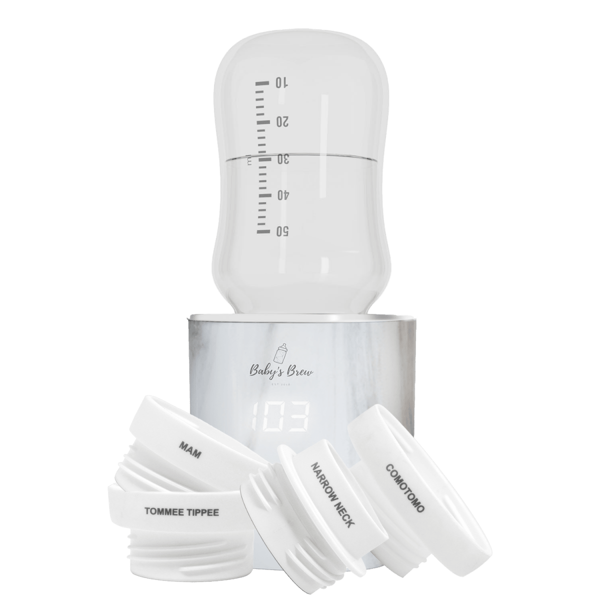 Portable Bottle Warmer Pro 3.0 | All - in - One Bundle (Warmer + 4 Adapters) - 3ozs