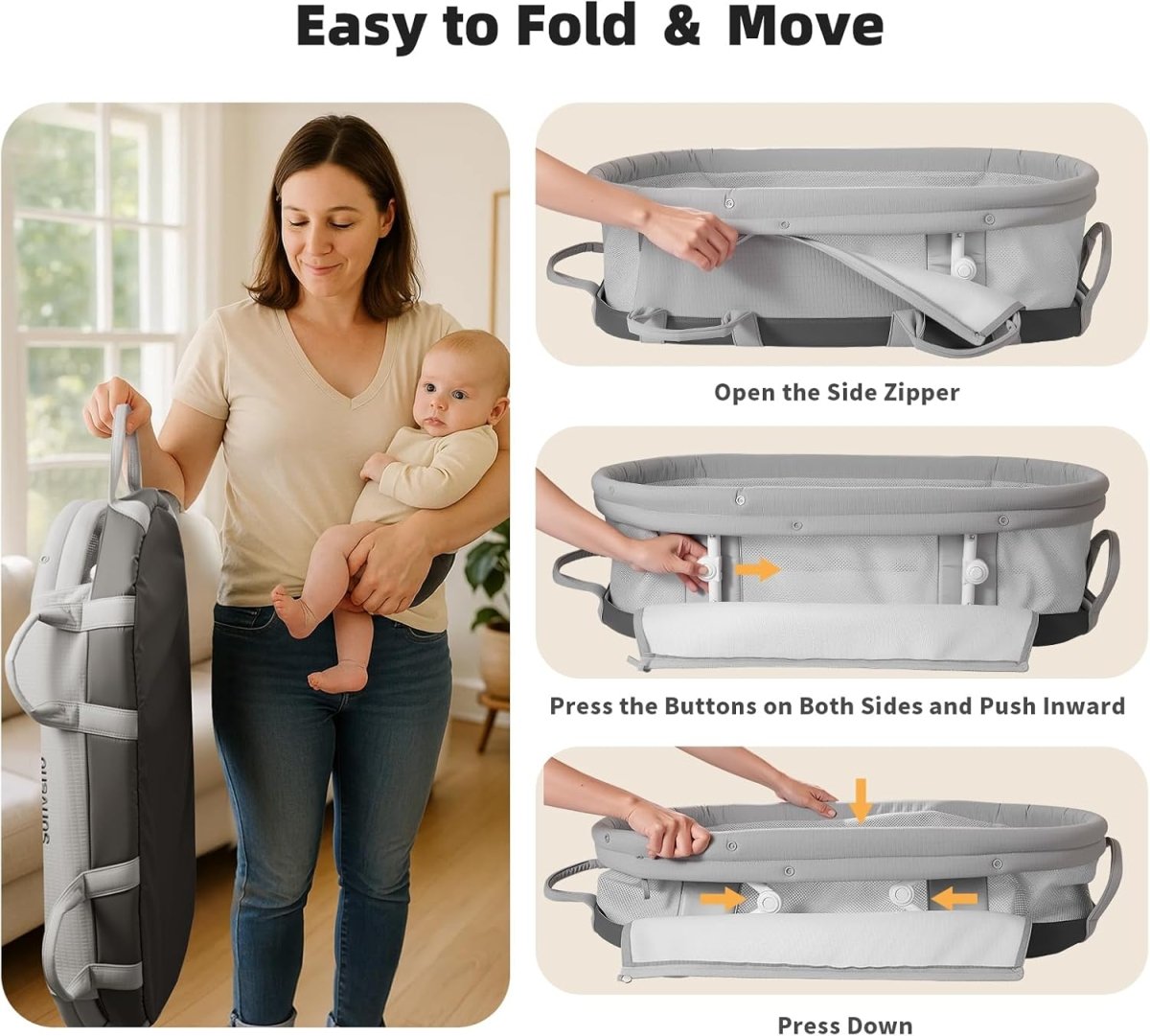 Portable Handheld Baby Travel Bassinet - 3ozs