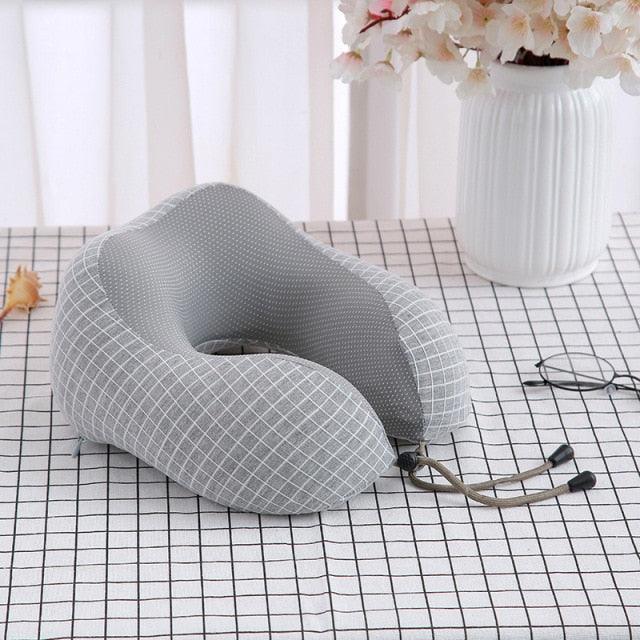 Premium Magnetic Memory Foam U-Shaped Travel Pillow - 3ozs