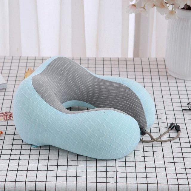 Premium Magnetic Memory Foam U-Shaped Travel Pillow - 3ozs