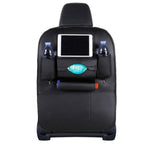 Premium PU Leather Car Backseat Organizer with Foldable Tray Table - 3ozs