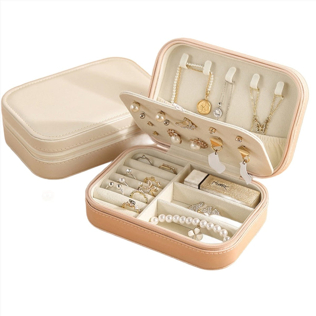 PU Leather Travel Jewelry Organizer for compact travel essentials