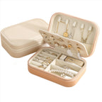 PU Leather Travel Jewelry Organizer for compact travel essentials
