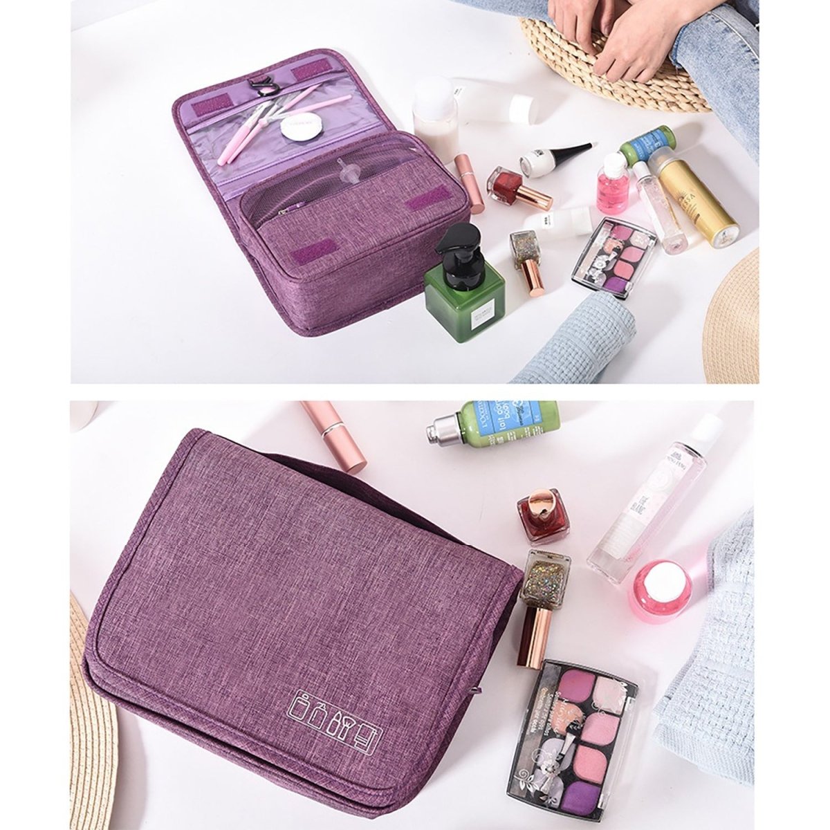 Puffy Hanging Toiletry Bag | 4 - Compartment Travel Kit - 3ozs