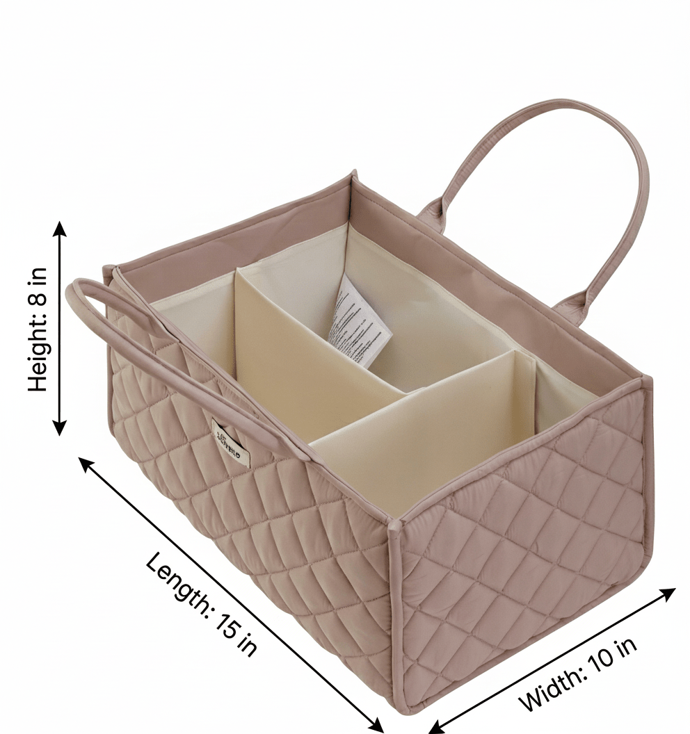 Quilted Diaper Caddy Organizer - 3ozs