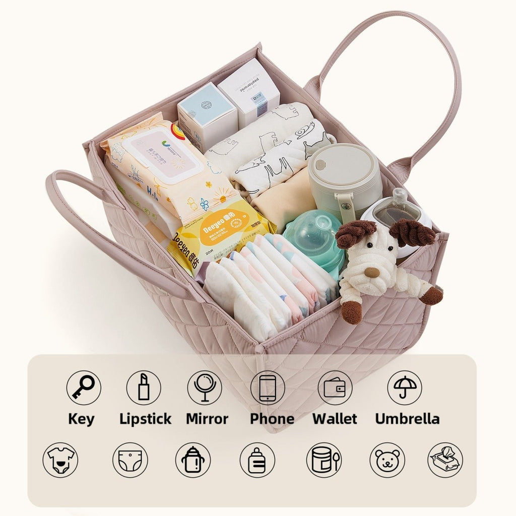 Quilted Diaper Caddy Organizer - 3ozs