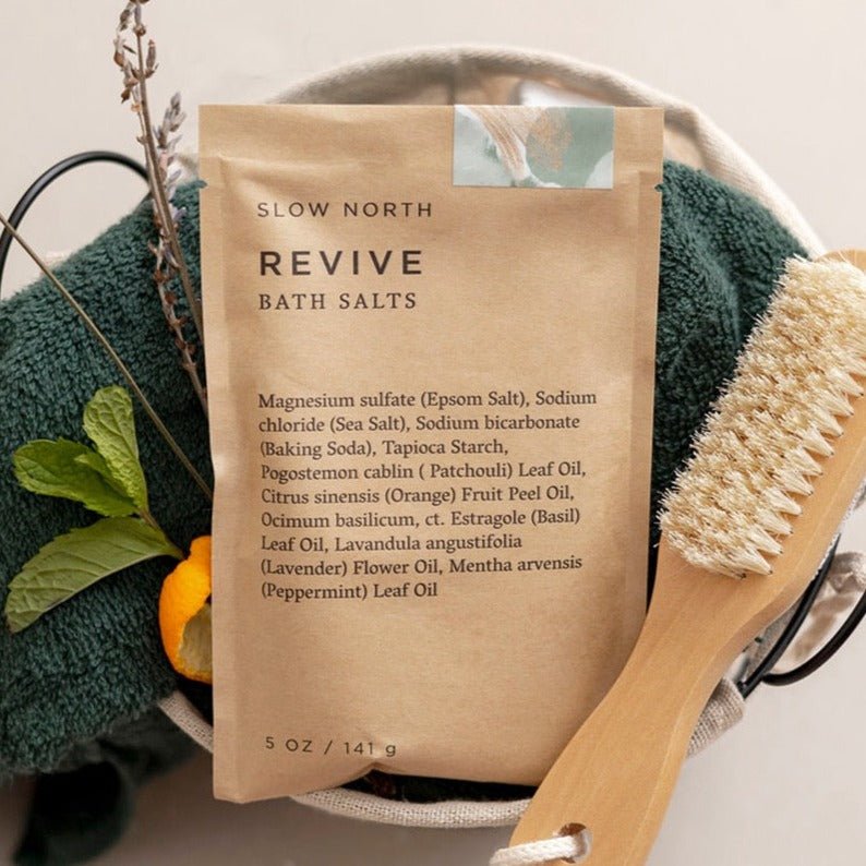 Revive Bath Salts - 5 oz Single in travel-friendly pouch.
