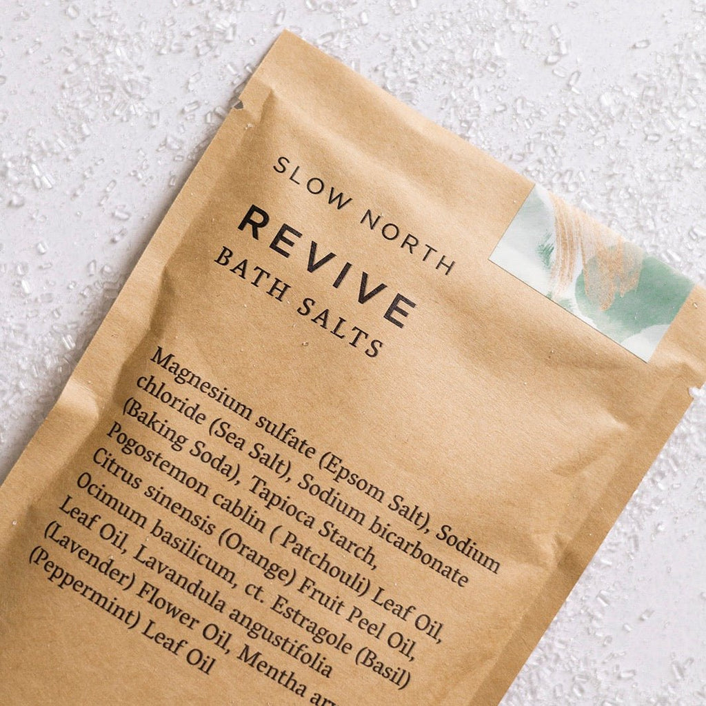 Revive Bath Salts - 5 oz Single in biodegradable kraft pouch