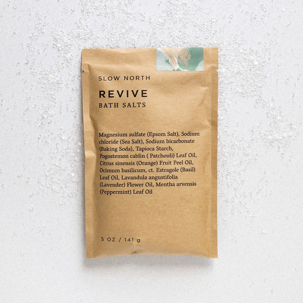 Revive Bath Salts - 5 oz Single in biodegradable kraft pouch