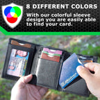 RFID Blocking Credit Card and Passport Sleeves (20 Pack) in colorful design