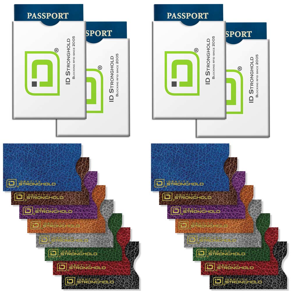 RFID Blocking Credit Card and Passport Sleeves (20 Pack)