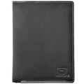 Black RFID blocking leather passport wallet