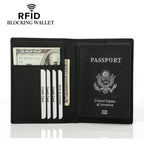 RFID Shielded Passport Wallet – Waterproof PU Travel Organizer