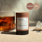 Rooibos Chai Mini Tea Tube – Spiced Herbal Comfort Blend (5 Sachets) with tea cup