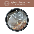 Rooibos Chai Mini Tea Tube – Spiced Herbal Comfort Blend (5 Sachets) with 5 plastic-free sachets.