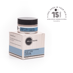 Rosewater & Vitamins Eye Lift Cream jar and packaging for travel size essentials.