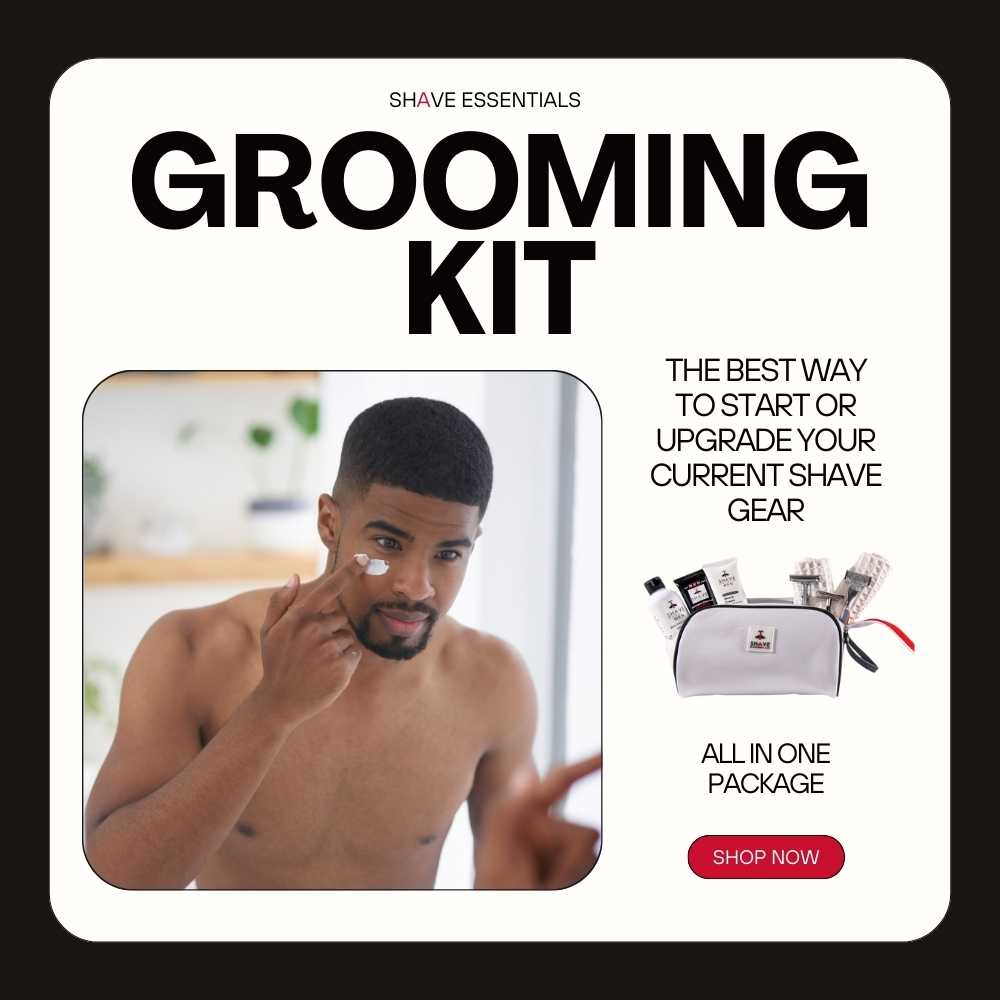 Shave Essentials Grooming Kit - Premium Shaving & Travel Set for Him