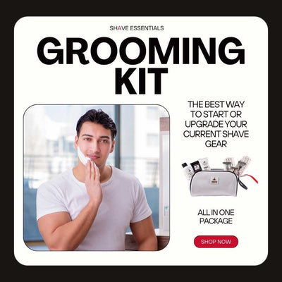 Shave Essentials Grooming Kit - Premium Shaving & Travel Set for Him