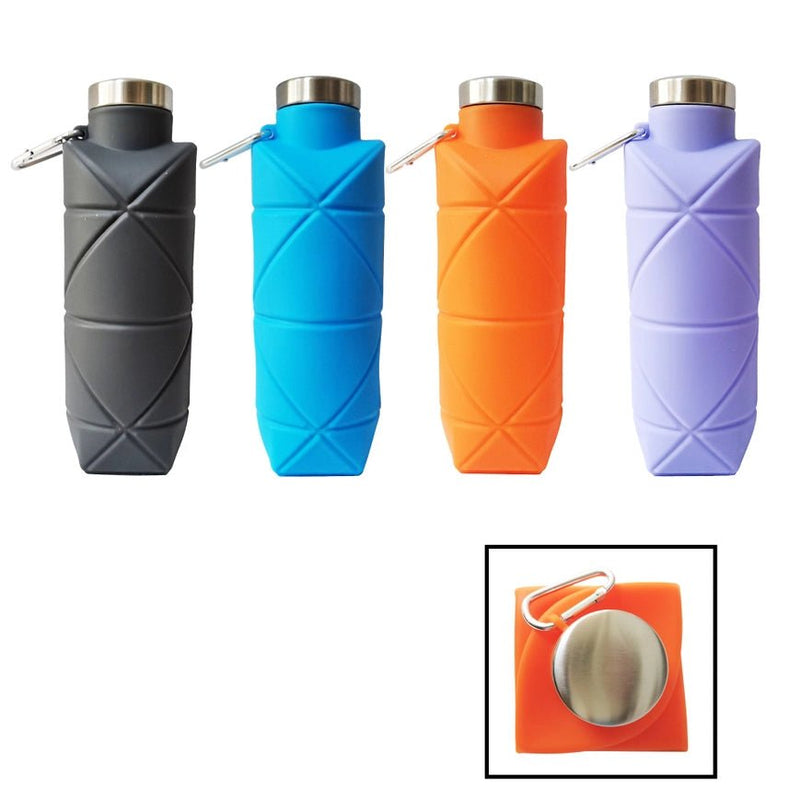 Silicone Collapsible Water Bottle – 700ml in four colors