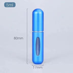Sleek Aluminum Refillable Travel Perfume Atomizer (5ml) - 3ozs