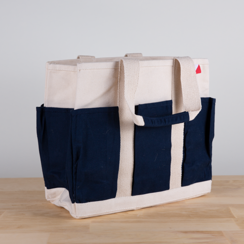 Pocket Tote – Medium Canvas Organizer with 8 Exterior Pockets