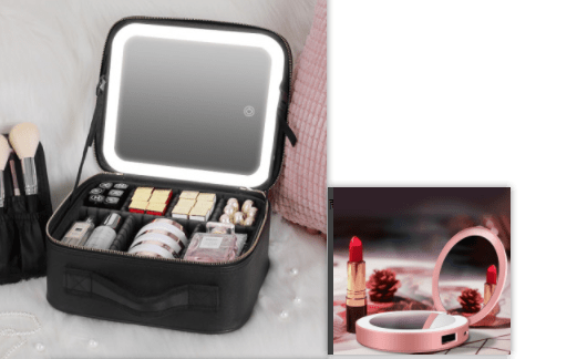 Smart LED Cosmetic Case with 4K Mirror - 3ozs