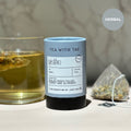 Spa Bliss Mini Tea Tube – Calming Herbal Blend (5 Sachets) with herbal tea sachet.