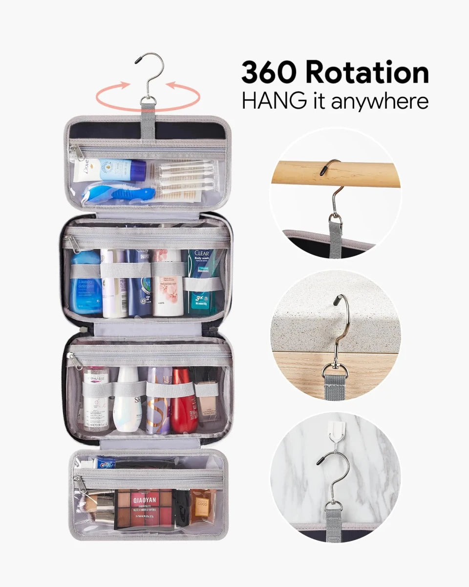 The 3 - in - 1 Family Hanging Toiletry Bag - 3ozs