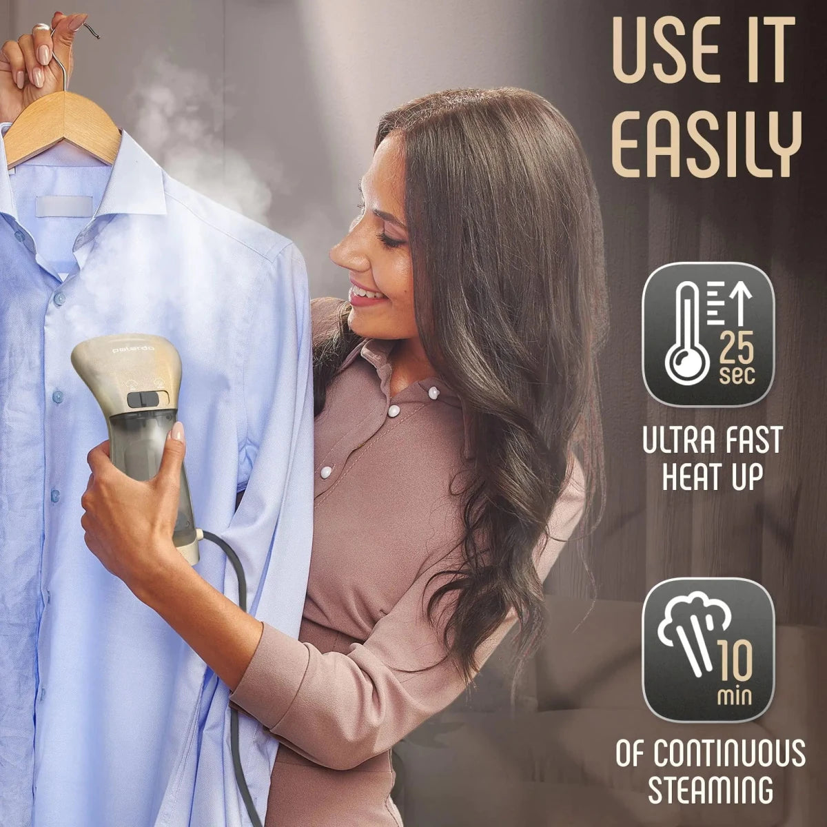 The 360° Anti - Spill Travel Steamer (Gold) - 3ozs