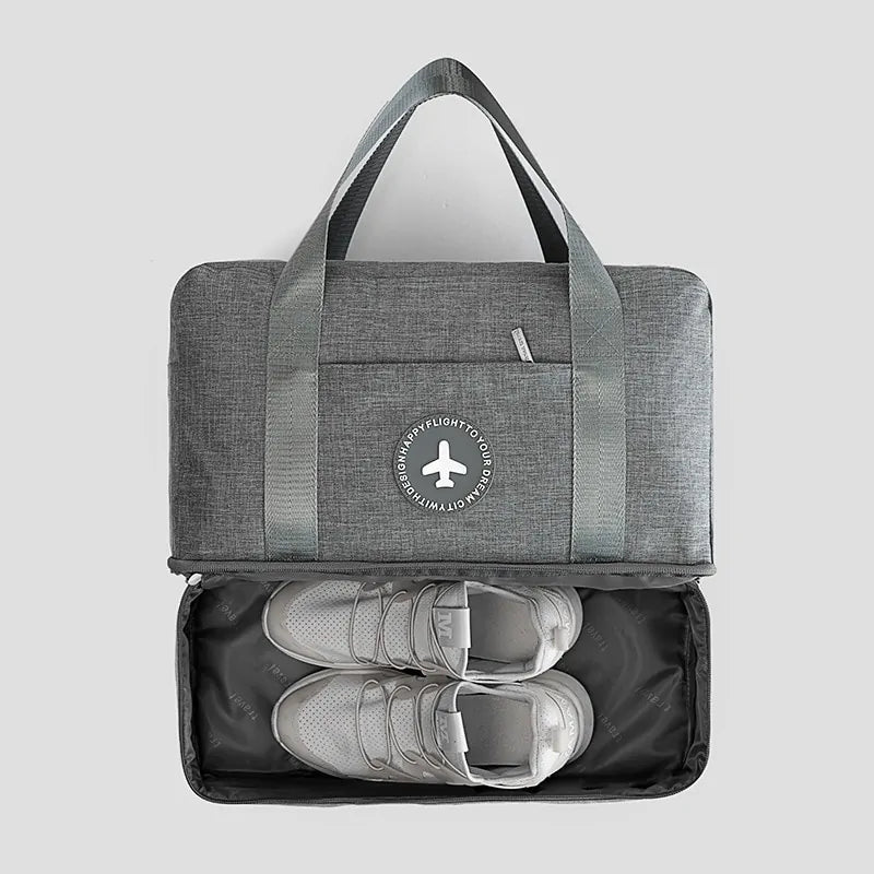 The Elements Wet/Dry Adventure Duffle with shoe compartment.
