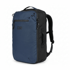 Blue and black backpack with 'CORE' branding on a white background