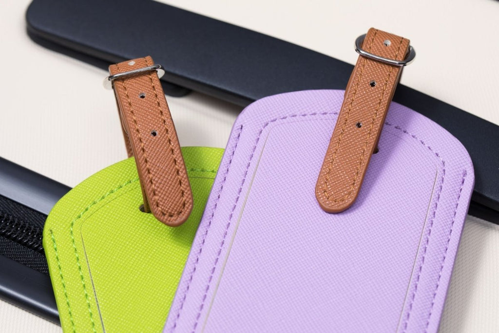 The Luggage Tag in two-tone design for travel essentials