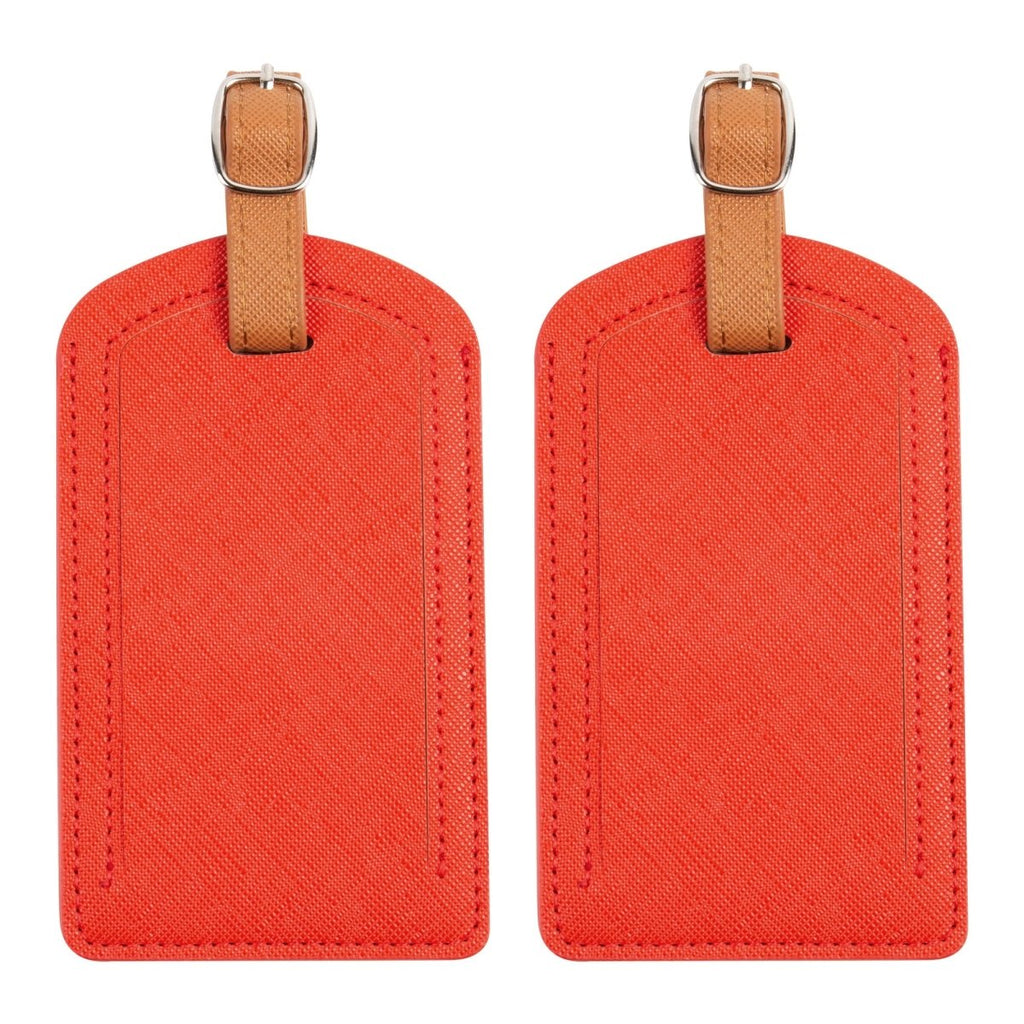 The Luggage Tag in vibrant orange color for easy identification