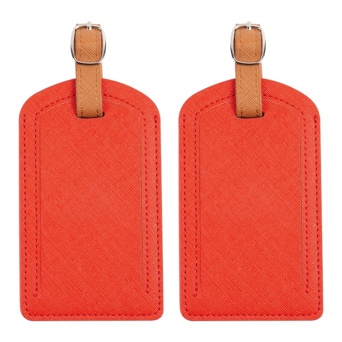 The Luggage Tag in vibrant orange color for easy identification