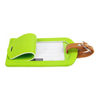 The Luggage Tag in vibrant green color for easy travel identification