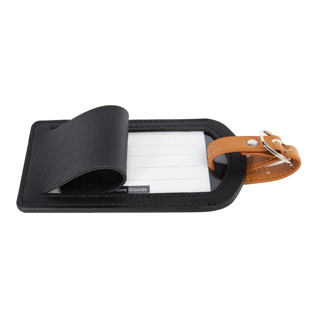 The Luggage Tag made of durable PU leather for travel.
