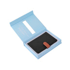 The Passport Wallet in elegant box, ideal travel size essentials.