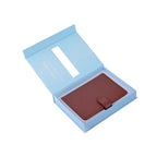 The Passport Wallet in a stylish box for travel size essentials