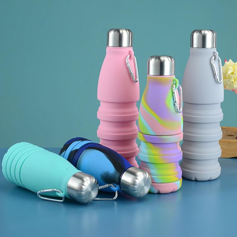 The Pro-Travel Collapsible Bottle (550ml) in various colors